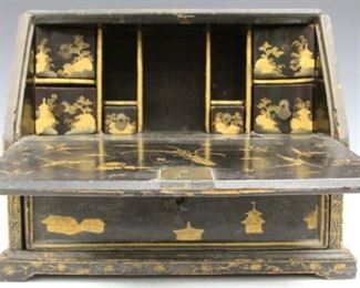 LOT #5505 - 18TH C. CHINESE LACQUERED TABLE TOP DESK