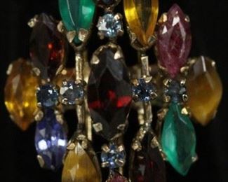 LOT #5582 - 14KT YELLOW GOLD RING W/ MULTI-STONES