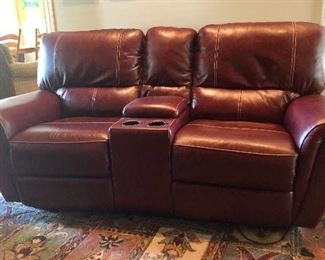 Leather small sofa "like new condition"