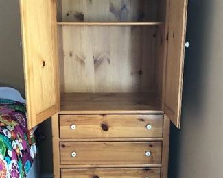 Pine wardrobe, great storage!