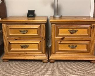 Pine matching bedside tables.