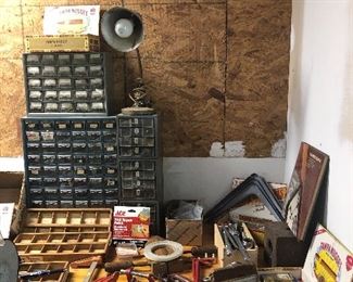 Vice grip, Skandor clamps, pulleys, containers with drawers for misc, other tools....