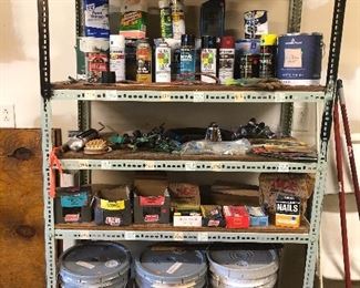 Misc: paint, water sprinklers, door knobs, nails and more!