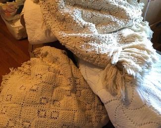 Beautiful crocheted bed spreads