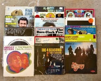 vintage albums, 78's, 33's, 45's