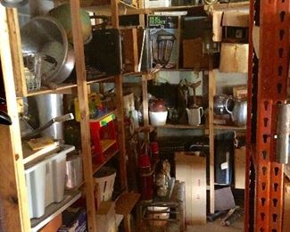 Barn shelves packed