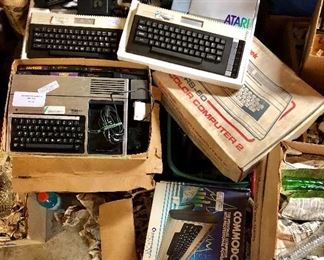  TI-99/4A computer, Atari 800XL home computers, Commodor 64 computer, Radio Shack TRS-80 color computer 2