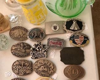 Nice selection of belt buckles...