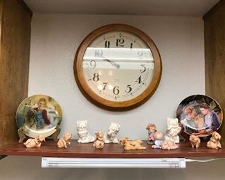 Clock-Figurines-Pig and Cat