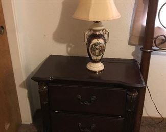 Victorian Lamp w/ Bedside Table