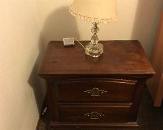 Bedside Table w/ Lamp