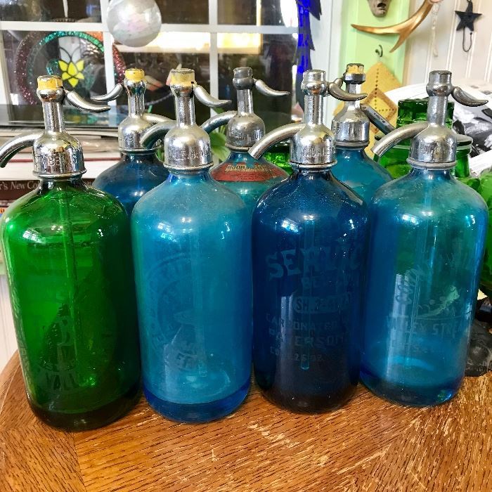 Vintage Paterson, & New York Seltzer Bottles
