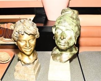 Vintage  Italian bronze heads...