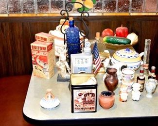 Assorted ceramic items, etc.