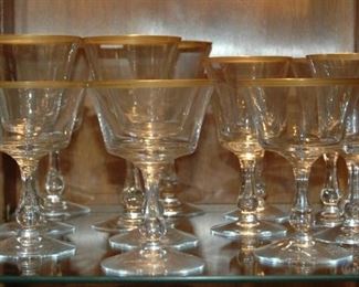 Fostoria Gold Rimmed Stemware