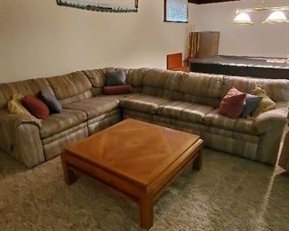 SOLD THE SECTIONAL. Coffee table available in sale