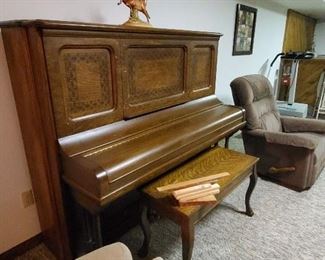 Antique Piano with bench