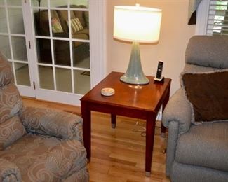 lamp, coasters & side table