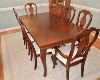 formal dining table with 8 chairs (set)