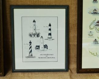 framed lighthouse pictures
