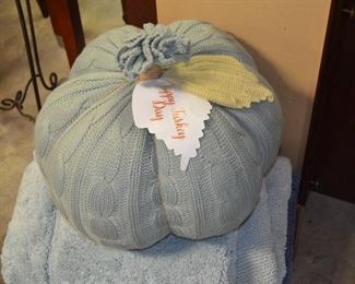 large fabric pumpkin
