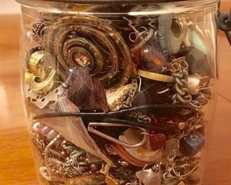 Jar of jewelry