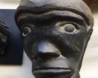 Art face head carvings