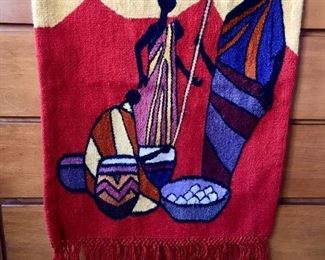 weaved hand loomed Soweto African wall hanging