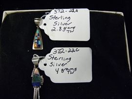 Sterling Silver & Turquoise Pendants
