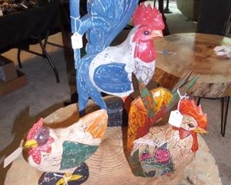 wood roosters