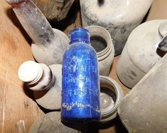 Cobalt Advertising Bottles