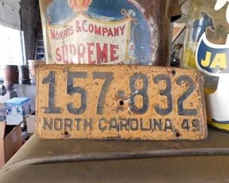 1949 N.C. License Plate