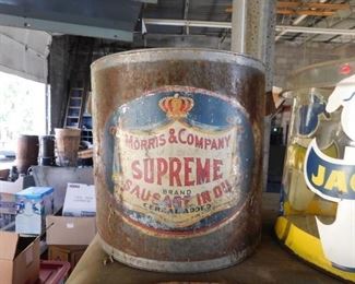 Old Morris & Company Sausage in Oil Can