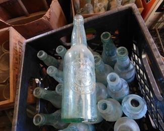 Old Clear and Amber Pabst Beer Bottles 