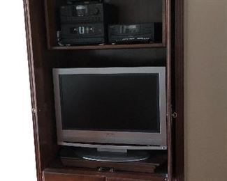 RCA surround sound sound system, Sylvania TV, TV cabinet