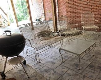 Vintage outdoor furniture, nice grill