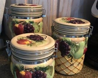 Set of three new canisters...