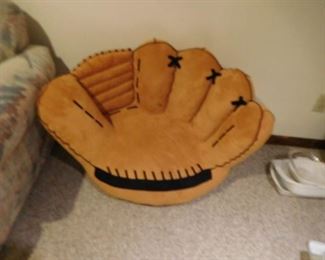 small  baseball  glove  chair