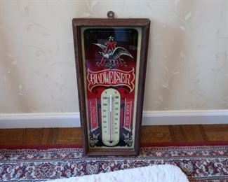 Budweiser thermometer sign
