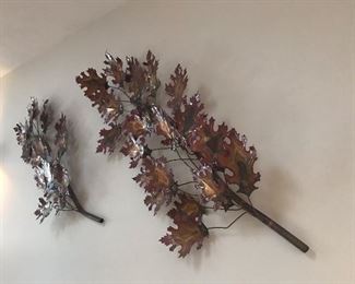 Vintage copper leave branches