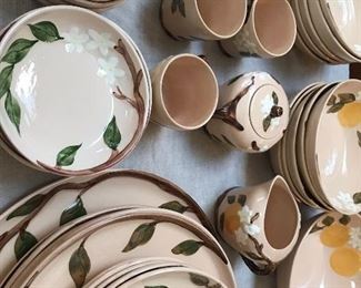 Vintage Orchard Ware with raised orange design