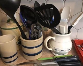 Roseville and Longaberger pottery