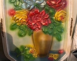 Chalk ware floral 