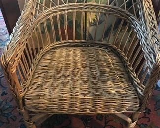 Antique wicker child’s chair