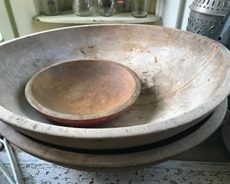 Vintage wooden bowls