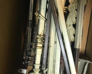 Vintage metal curtain rods