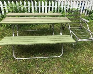 Vintage portable picnic table