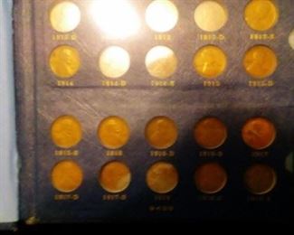 Lincoln Wheat Back Penny Collection - Early Dates in Whitman Folder Books - 3 Books Available - 1909 VDB; 1909 S through 1945