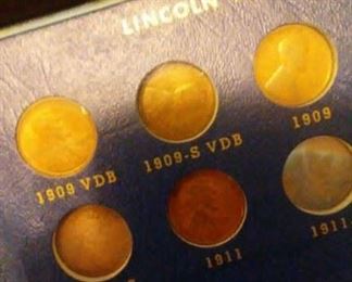 Lincoln Wheat Back Penny Collection - Early Dates in Whitman Folder Books - 3 Books Available - 1909 VDB; 1909 S through 1945