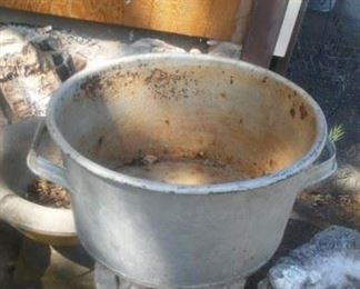 vintage prune curing cauldron